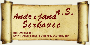 Andrijana Sirković vizit kartica